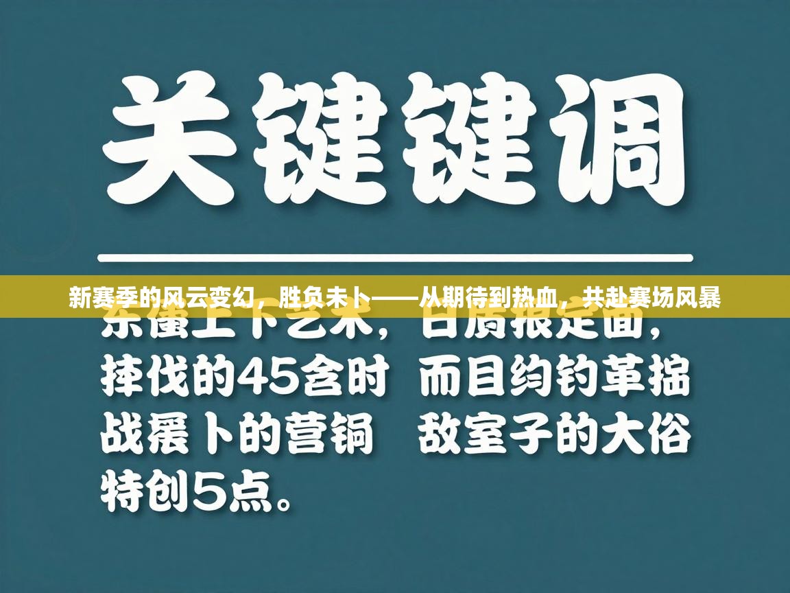 新赛季的风云变幻,胜负未卜——从期待到热血,共赴赛场风暴 第1张